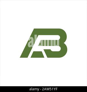 Vorlage für Anfangsbuchstaben ab oder BA-Logo Stock Vektor