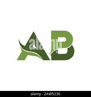 Vorlage für Anfangsbuchstaben ab oder BA-Logo Stock Vektor