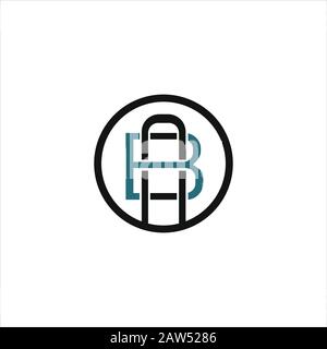 Vorlage für Anfangsbuchstaben ab oder BA-Logo Stock Vektor