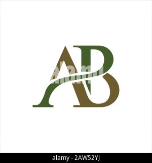 Vorlage für Anfangsbuchstaben ab oder BA-Logo Stock Vektor