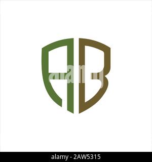 Vorlage für Anfangsbuchstaben ab oder BA-Logo Stock Vektor