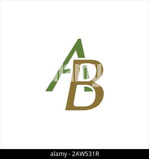 Vorlage für Anfangsbuchstaben ab oder BA-Logo Stock Vektor