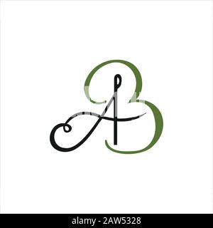 Vorlage für Anfangsbuchstaben ab oder BA-Logo Stock Vektor