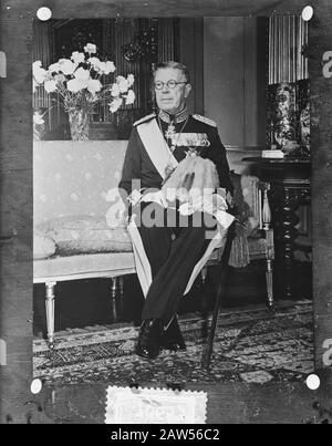 Porträt von Gustav, König von Schweden Datum: 12. April 1955 Schlagwörter: Könige, Porträts Personenname: Gustaf, König von Schweden Stockfoto
