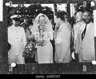 Prinzessin Beatrix als Hindu gekleidet in Suriname Anmerkung: Repro Negativ Datum: 2. März 1958 Ort: Suriname Schlüsselwörter: Visit Person Name: Beatrix, Prinzessin Stockfoto