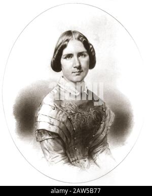 1850, USA: Die gefeiertste schwedische Sopranistin JENNY LIND (* um 1820-1887 in Schweden, oft auch als "Nightingale" bekannt. Einer der höchsten Stockfoto