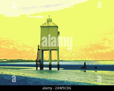 Lower oder Low Lighthouse Burnham on Sea, Somerset, Großbritannien Stockfoto