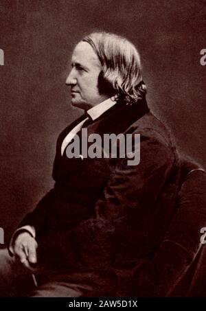 1860 Ca, FRANKREICH: Der französische Schriftsteller, Dramatiker und Dichter ALFRED DE VIGNY (* um 960; † um 22. Er produzierte auch Romane, Theaterstücke und Übersetzungen von Shakesp Stockfoto