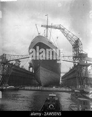 Neues Amsterdamer Dock 46000 Tonnen in Wilton Fijenoord Datum: 11. April 1950 Personenname: Neue Amsterdamer Institution Name: Wilton-Fijenoord Stockfoto