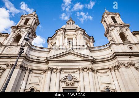 Sant'Agnese in Agone, Piazza Navona, Rom Italien Stockfoto