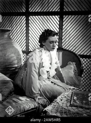 1937, DEUTSCHLAND: Die gefeierte schwedische Filmschauspielerin und Sängerin ZARAH LEANDER (* 1907 in LA HABANERA (* 1937) von Douglas Sirk (als Detlef Sier) Stockfoto