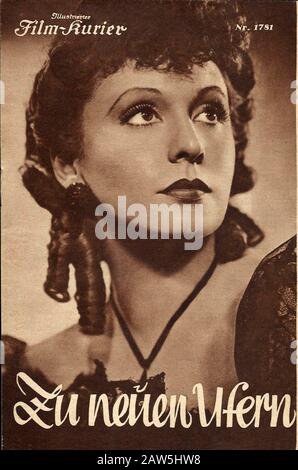 1937, DEUTSCHLAND: Die gefeierte schwedische Filmschauspielerin und Sängerin ZARAH LEANDER (* 1907 in ZU NEUEN UFERN ( LA PRIGIONIERA DI SIDNEY - 1937 ) B. Stockfoto