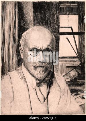 1930 Ca, GROSSBRITANNIEN: Der britische Illustrator und Maler ALBERT Edward STERNER (* um 1963 in ARTI VISIVE - ARTE; † 1946 in einem SELBSTPORTRÄT - ARTS Stockfoto