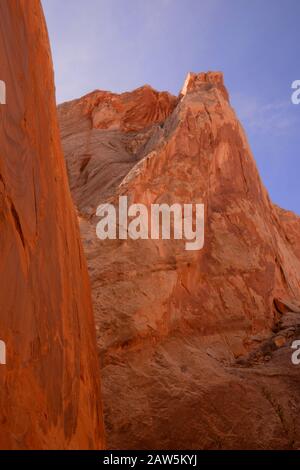 Starker Canyon-Schein durch reflektiertes Licht im Brimhall Canyon. Stockfoto