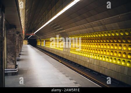 Metro in Prag Stockfoto