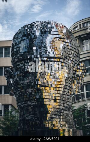 Kafkas Statue in Prag Stockfoto