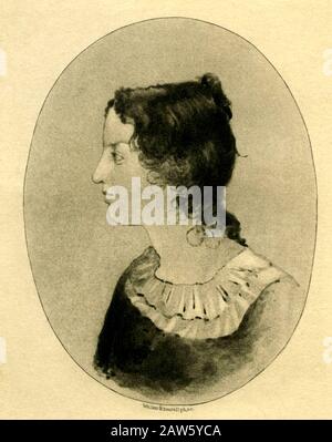 Die berühmte englische Schriftstellerin und Dichterin EMILY BRONTE (* zwischen 187 und 1848), Autorin des Romans "Wuthering Heights" ( Cime temp Stockfoto