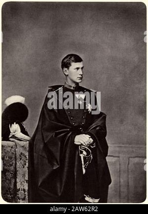 Das Porträt des jungen zukünftigen Königs von Bayer OTTO (* 1848; † nach dem Jahr 1916), Bruder des gefeierten Königs LUDWIG II. (* Louis) von Wit Stockfoto