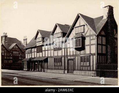 1890 Ca, GROSSBRITANNIEN: Geburtsschlauch des englischen Schauspielers, Dichters und Dramatikers WILLIAM SHAKESPEARE (* 1564 in Henley Street; † 1616) Stockfoto