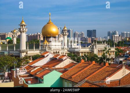 Arabische Straße und Sultanin Masjid, singapur Stockfoto