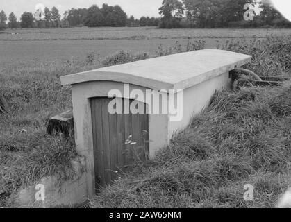 Reinigung Abwasser Verarbeitung Hausmüll, pomgebouwtjes, Molkereien Datum: Oktober 1952 Standort: Beltrum Schlüsselwörter: Pomgebouwtjes, Reinigung Abwasser Verarbeitung kommunale Abfälle, Molkereien Stockfoto