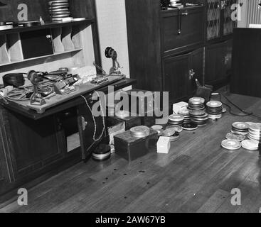 Palast Soestdijk Innenräume und Personal Datum: 7. Juni 1946 Schlüsselwörter: Innenräume, EINRICHTUNG DES PERSONALS Name: Schloss Soestdijk Stockfoto