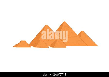 Ägypten große Pyramiden. Kairo, Gizeh ist ein historischer Ort. Stock Vektor