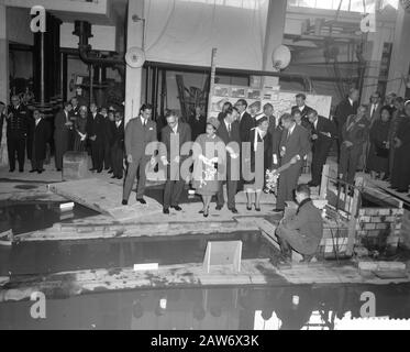 Royal Delft Hydraulics Delft Datum: 25. Oktober 1960 Standort: Delft, Zuid-Holland Schlüsselwörter: Visit Institution Name: Hydraulic Laboratory Stockfoto