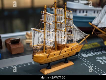 Shenzhen, China, April 2019. Das Boot ist im Skyland Future Science & Technology Museum ausgestellt, Chinas Erste Immersive Future Experience Science Stockfoto