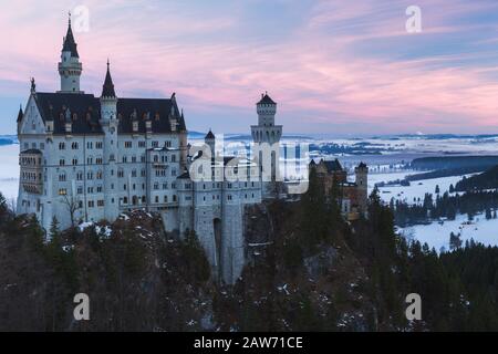 Schloss Neuschwanstein in der Nähe von Füssen, Baviara in Deutschland Stockfoto