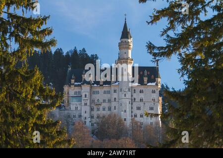 Schloss Neuschwanstein in der Nähe von Füssen, Baviara in Deutschland Stockfoto