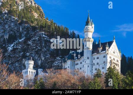 Schloss Neuschwanstein in der Nähe von Füssen, Baviara in Deutschland Stockfoto