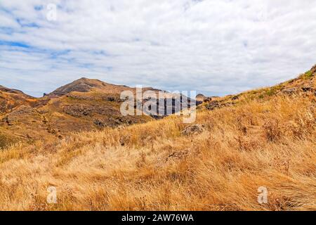 Naturlandschaft - Cais di Sardinha, Baia d'Abra - Wanderweg am östlichsten Punkt Madeiras Stockfoto