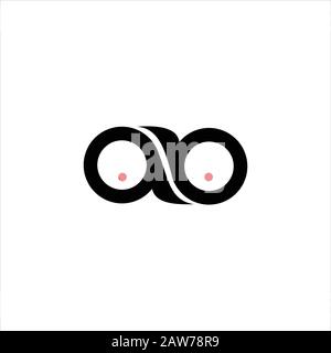 Vorlage für die Anfangsbuchstabenanzeige oder das da-Logo Stock Vektor