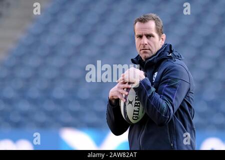 Edinburgh, Großbritannien. Februar 2020. Edinburgh, BT Murrayfield Stadium, Großbritannien. G6N2019 - Runde Zwei - Schottland gegen England Caption: Scotland Team Capains laufen auf BT Murrayfield am Freitag, 07. Februar 2020 Chris Paterson (Credit: Rob Gray/Alamy Live News Stockfoto