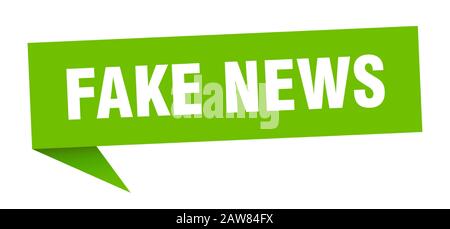 Fake News Speech Bubble. Fake News Ribbon-Zeichen. Fake News Banner Stock Vektor