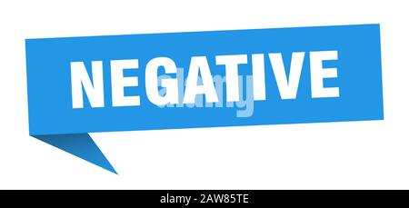 Negative Sprechblase. Negatives Bandzeichen. Negatives Banner Stock Vektor