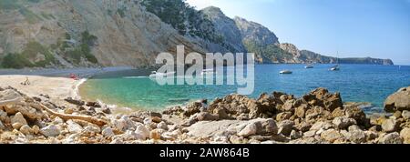 COLL Baix berühmte Bucht mit Strand, Mallorca, Spanien Stockfoto