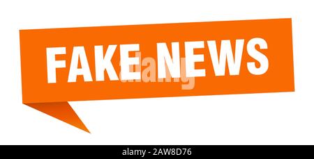 Fake News Speech Bubble. Fake News Ribbon-Zeichen. Fake News Banner Stock Vektor
