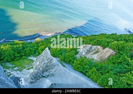 Blick vom Vicoria-Sicht, Klippe Küste in der Nähe von Koenigsstuhl, Insel Rügen Stockfoto