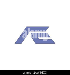 Anfangsbuchstabe ae oder EA Logo Designvorlage Stock Vektor
