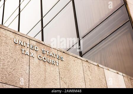 Außenansicht des United States Tax Court in Washington DC Stockfoto