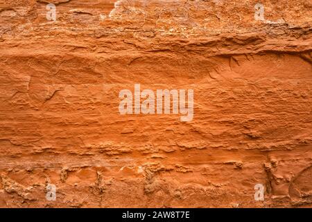 Details zur Sandsteinmauer im Horseshoe Canyon, Canyonlands National Park, Utah, USA Stockfoto