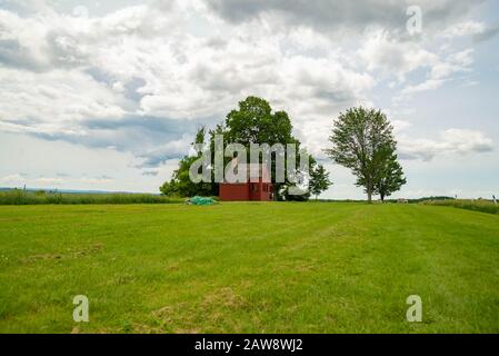 John Neilson Farmhouse im Saratoga National Historical Park, Saratoga County, Upstate New York, USA. Stockfoto