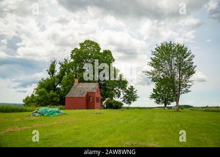 John Neilson Farmhouse im Saratoga National Historical Park, Saratoga County, Upstate New York, USA. Stockfoto