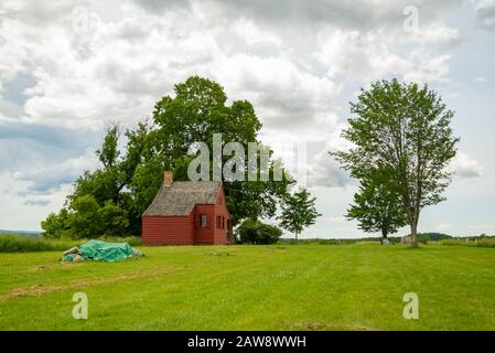 John Neilson Farmhouse im Saratoga National Historical Park, Saratoga County, Upstate New York, USA. Stockfoto