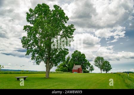 John Neilson Farmhouse im Saratoga National Historical Park, Saratoga County, Upstate New York, USA. Stockfoto