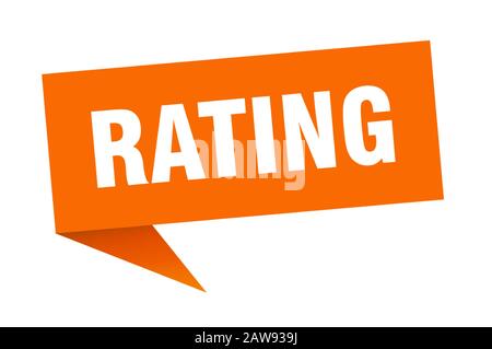 Bewertung Sprechblase. Rating-Ribbon-Zeichen. Rating-Banner Stock Vektor