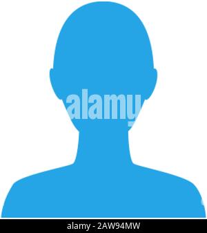Anonymer, geschlechtsneutraler Gesichtsavatar. Inkognito Kopf Silhouette Stock Vektor