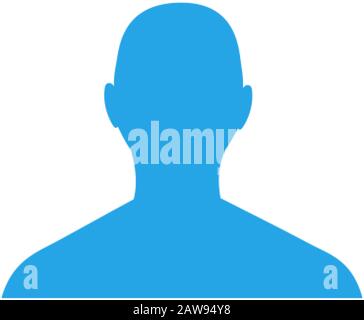 Anonymer männlicher Gesichtsavatar. Inkognito Mann Kopf Silhouette Stock Vektor
